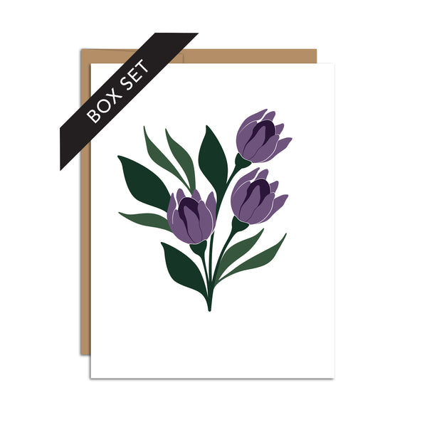 BOX SET OF 8 - Tulips Greeting Cards