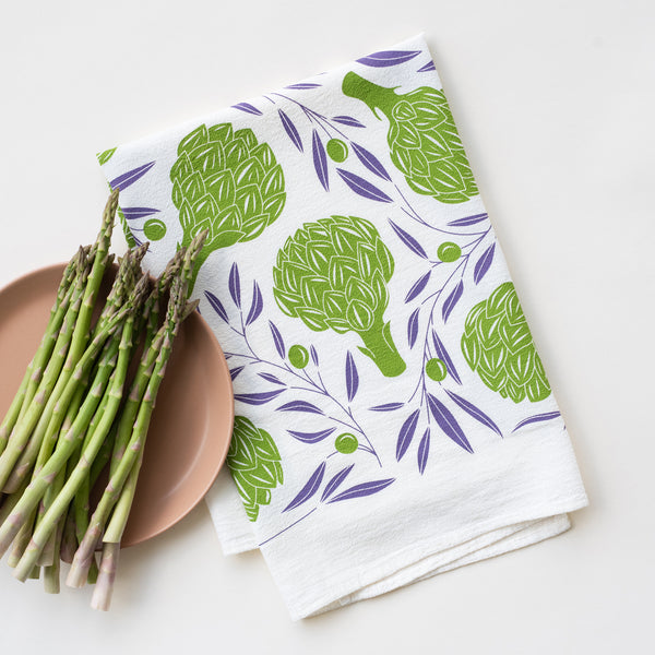 Artichokes + Olives Tea Towel – ShopHazelmade