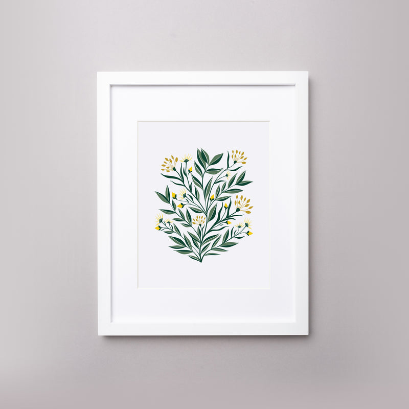 Framed Art Print : Aster Bouquet