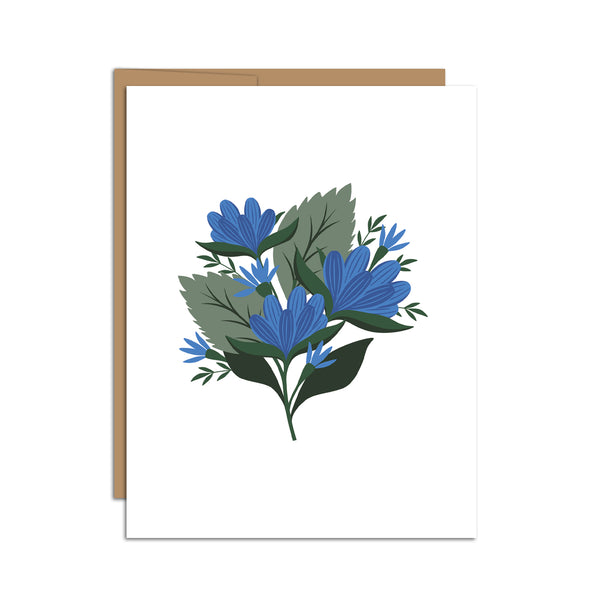 Blue Gentian Greeting Card