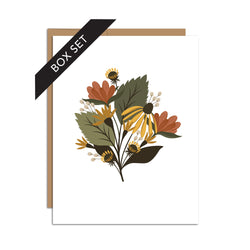 BOX SET OF 8 - Fall Florals Greeting Cards