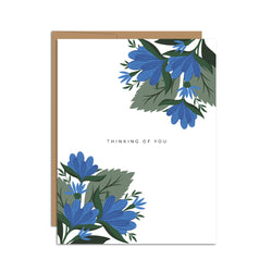 "Thinking of You" Blue Gentian Greeting Card