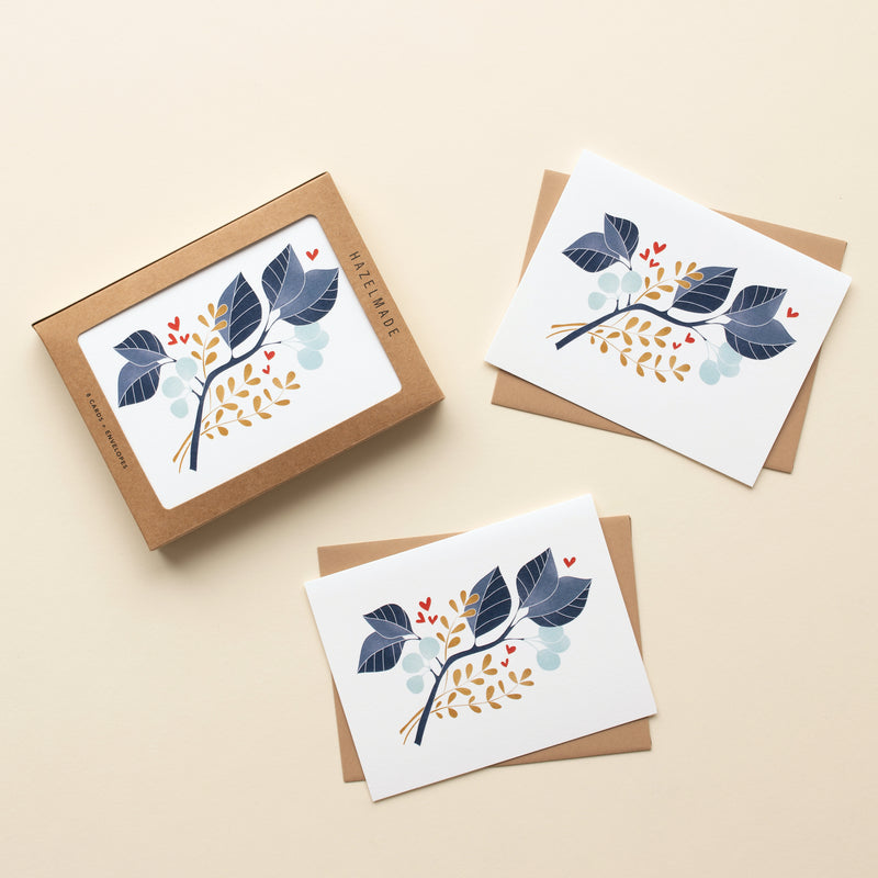 BOX SET OF 8 - Magnolia Branch Greeting Cards