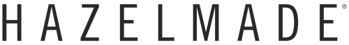 Hazelmade horizontal logo in charcoal