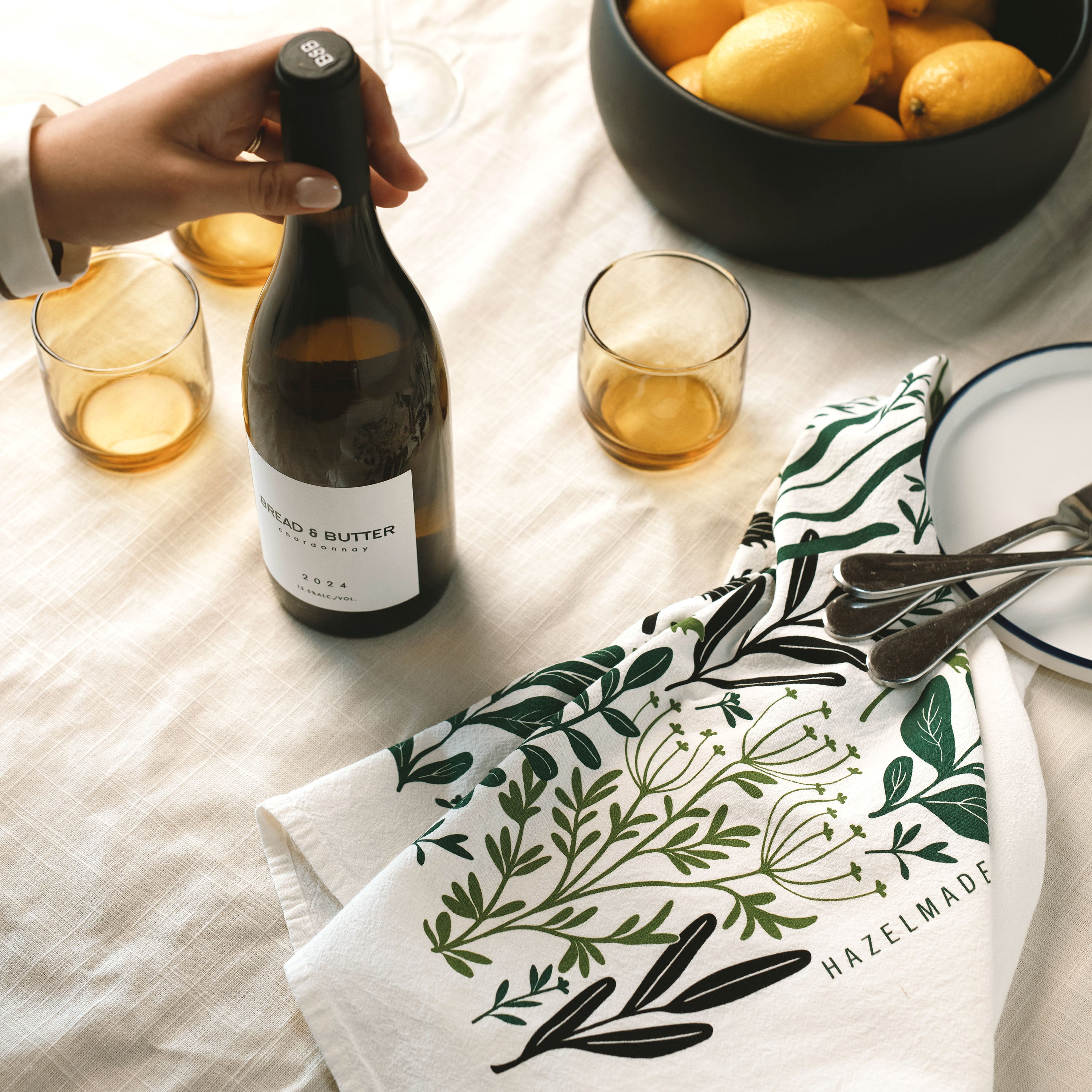 Fresh Herbs Tea Towel