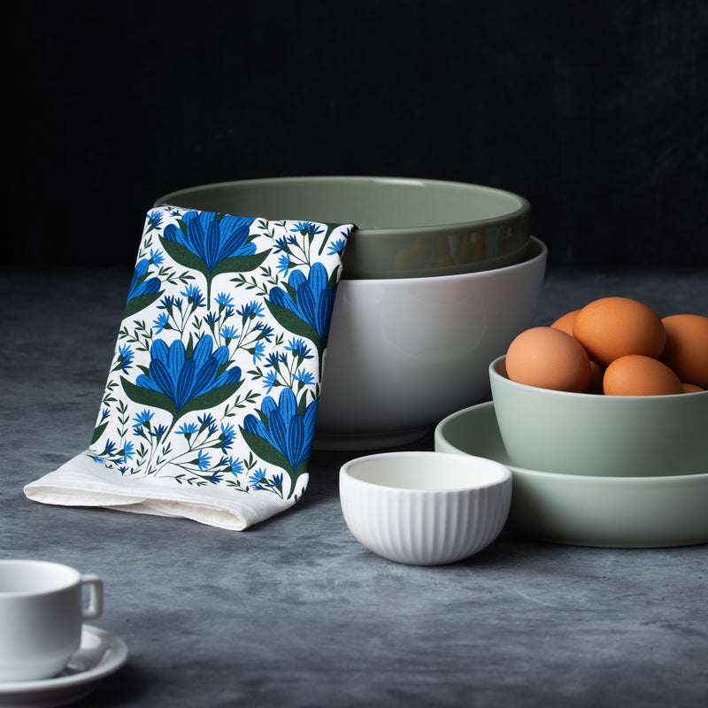 Blue Gentian Tea Towel