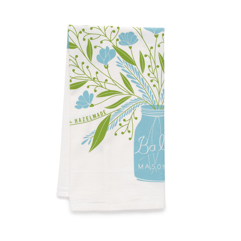 Mason Jar Bouquet Tea Towel