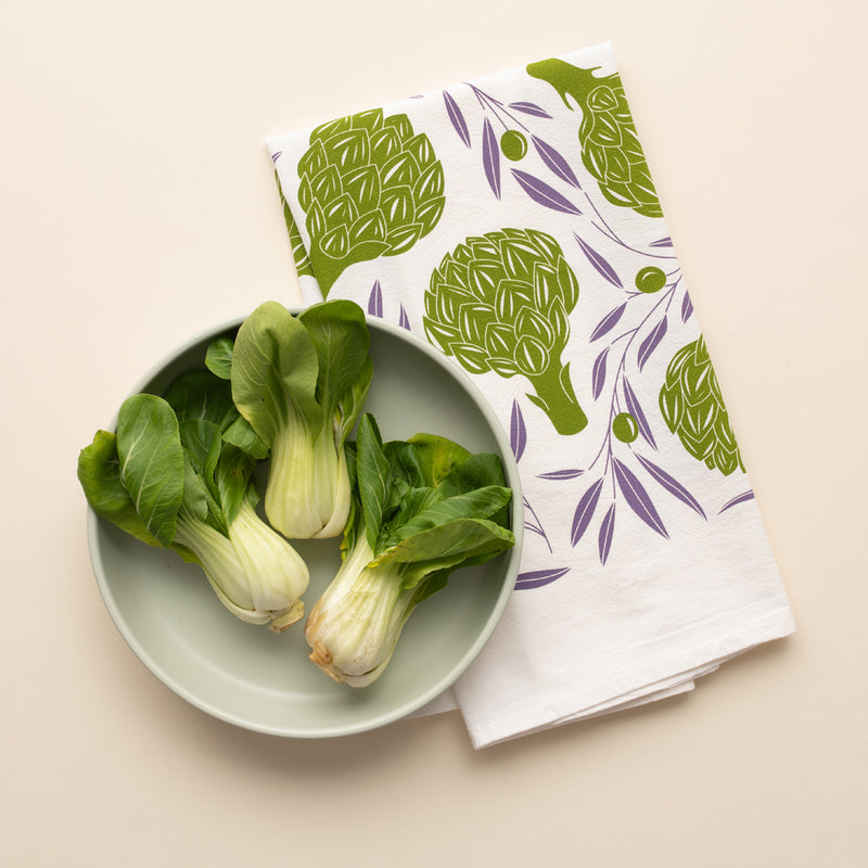 Artichokes + Olives Tea Towel