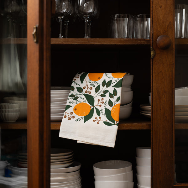 Winter Citrus Tea Towel