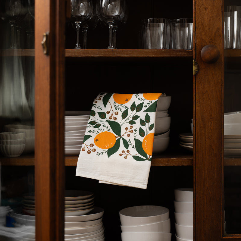 Winter Citrus Tea Towel