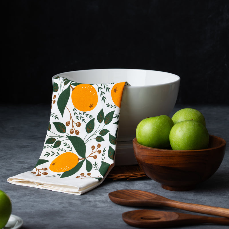 Winter Citrus Tea Towel