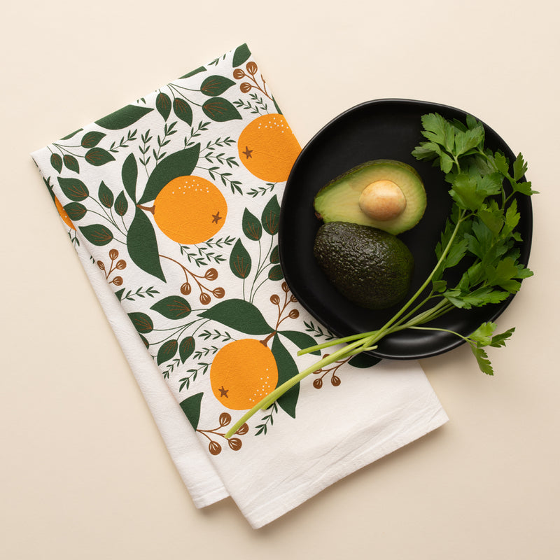 Winter Citrus Tea Towel