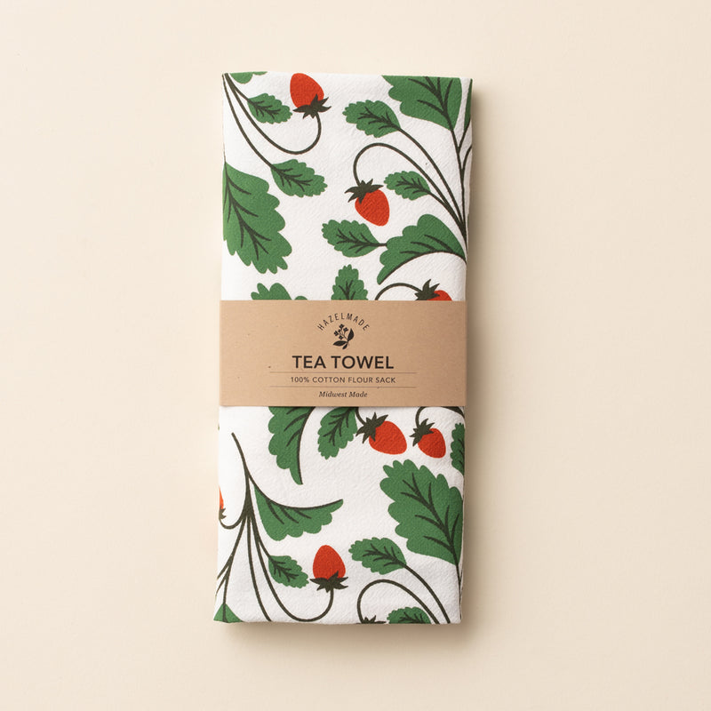 Strawberries Tea Towel