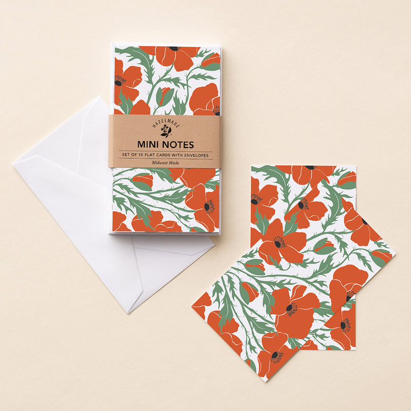 Poppies Mini Note Set