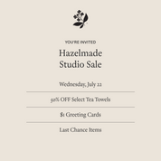 Hazelmade Studio Sale Event Ticket