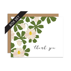 BOX SET OF 8 - "Thank You" Mayapple Greeting Cards