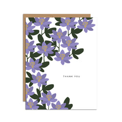 "Thank You" Hepatica Greeting Card