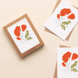 Poppies + Wheat Greeting Cards - Boxed Set of 8