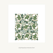 Flat view of the Avocado Toast Tea Towel showing the full hand-illustrated avocado toast design and overall design proportions