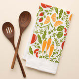 Orange Farmers Market Tea Towel