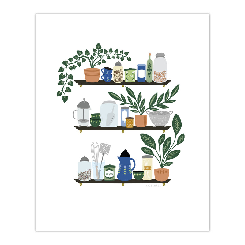 SALE / Kitchen Shelf Art Print