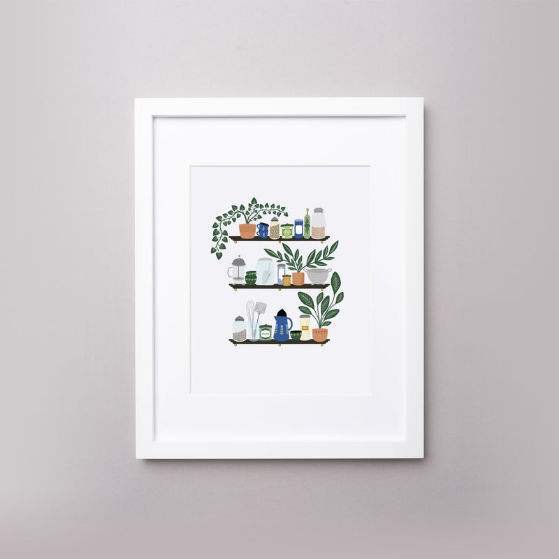 SALE / Kitchen Shelf Art Print