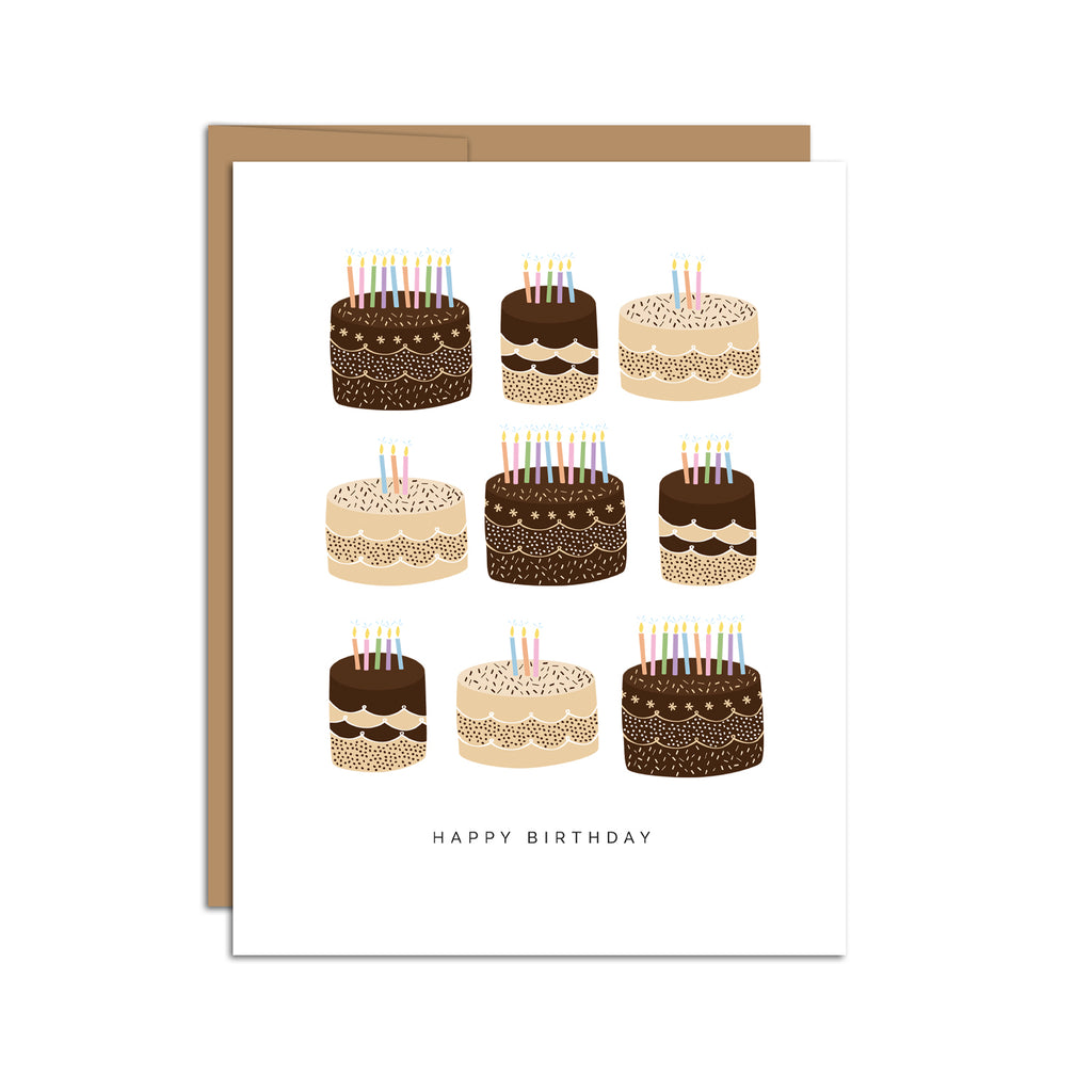 Happy Birthday Cake Greetings Card Stock Illustration - Illustration of  dots, happily: 8573784
