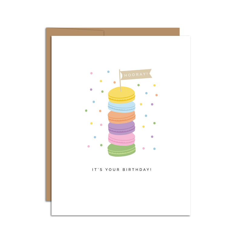 "Happy Birthday" Macarons Greeting Card