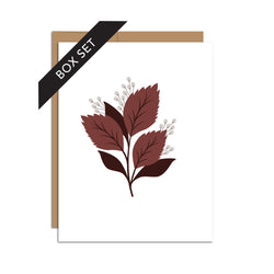 BOX SET OF 8 - Fall Branch Greeting Cards