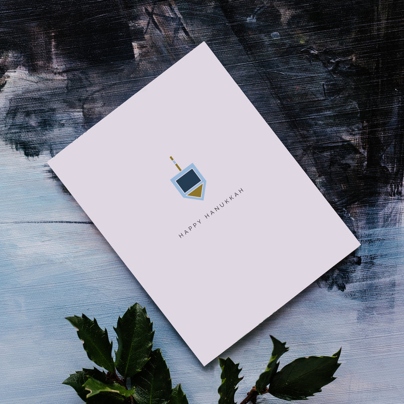 "Happy Hanukkah" Dreidel Card Greeting