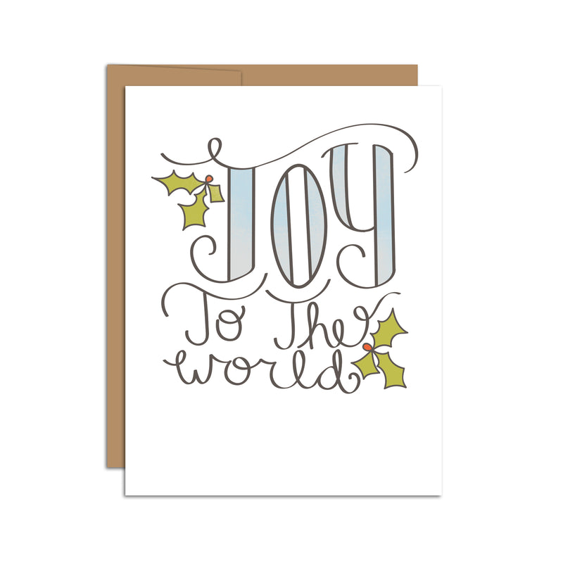 "Joy to the World" Hand Lettered Greeting Card