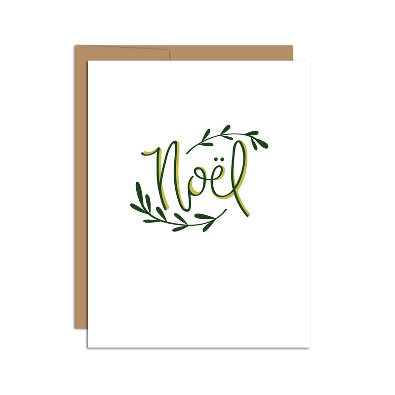 "Noel" Hand Lettered Greeting Card