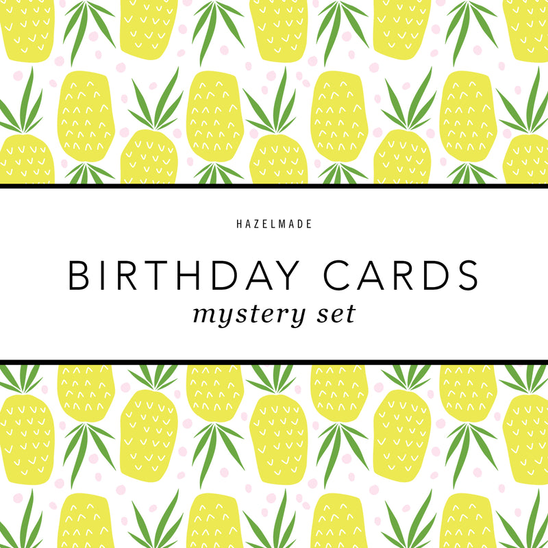 Mystery Birthday Greeting Cards (Set of 12)