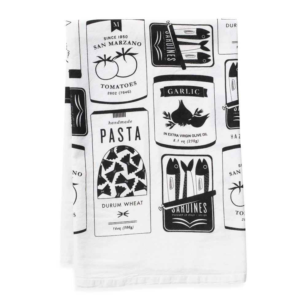 Black Flour Sack Towels, Black Tea Towels, Set of 12